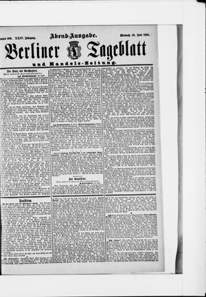 Berliner Tageblatt und Handels-Zeitung vom 19.06.1895