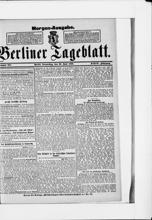 Berliner Tageblatt und Handels-Zeitung on Jun 20, 1895