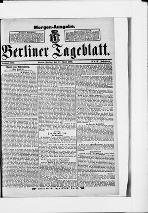 Berliner Tageblatt und Handels-Zeitung vom 21.06.1895