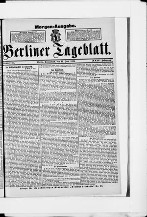 Berliner Tageblatt und Handels-Zeitung vom 22.06.1895