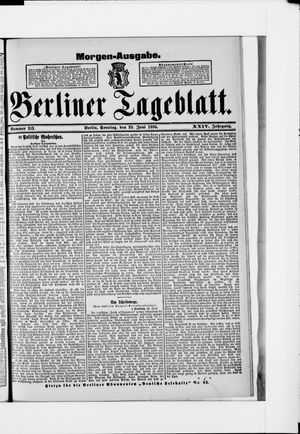 Berliner Tageblatt und Handels-Zeitung vom 23.06.1895