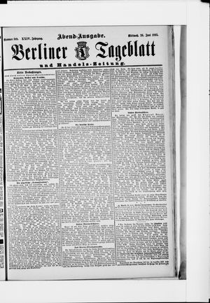 Berliner Tageblatt und Handels-Zeitung vom 26.06.1895