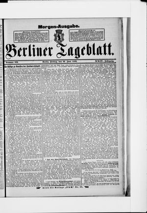 Berliner Tageblatt und Handels-Zeitung vom 28.06.1895