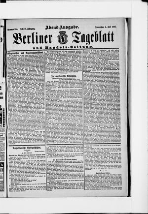 Berliner Tageblatt und Handels-Zeitung vom 04.07.1895