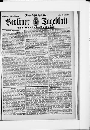 Berliner Tageblatt und Handels-Zeitung on Jul 5, 1895