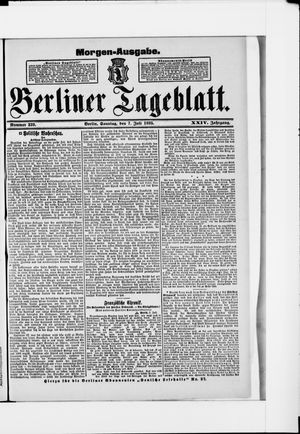 Berliner Tageblatt und Handels-Zeitung vom 07.07.1895