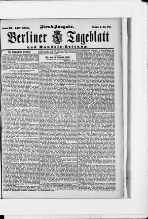 Berliner Tageblatt und Handels-Zeitung vom 09.07.1895