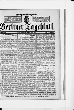 Berliner Tageblatt und Handels-Zeitung vom 11.07.1895