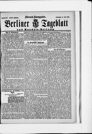Berliner Tageblatt und Handels-Zeitung vom 11.07.1895