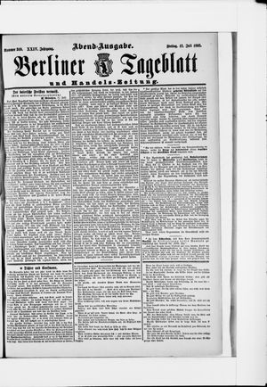 Berliner Tageblatt und Handels-Zeitung vom 12.07.1895
