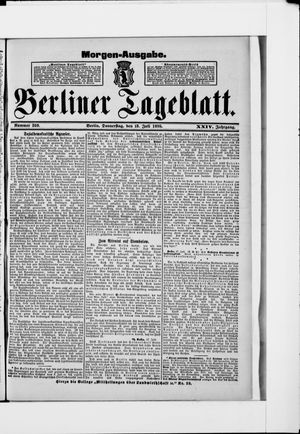 Berliner Tageblatt und Handels-Zeitung vom 18.07.1895