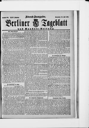 Berliner Tageblatt und Handels-Zeitung vom 20.07.1895