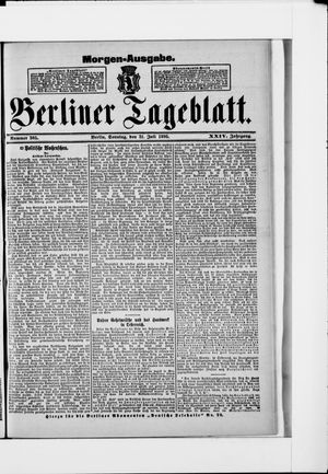 Berliner Tageblatt und Handels-Zeitung vom 21.07.1895