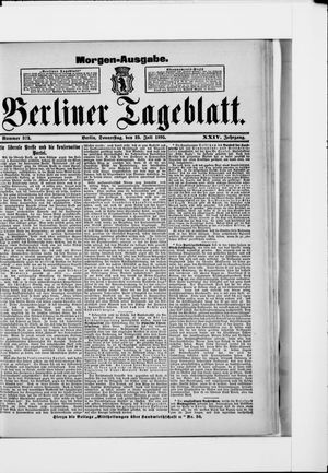 Berliner Tageblatt und Handels-Zeitung on Jul 25, 1895