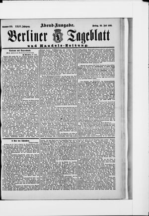 Berliner Tageblatt und Handels-Zeitung vom 26.07.1895