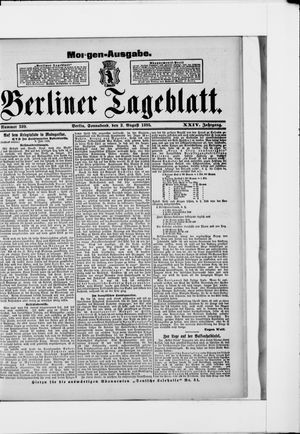 Berliner Tageblatt und Handels-Zeitung vom 03.08.1895
