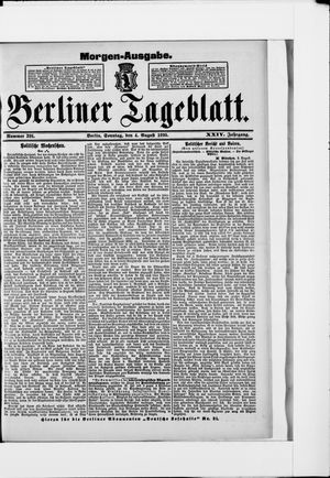 Berliner Tageblatt und Handels-Zeitung vom 04.08.1895