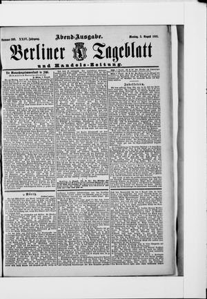 Berliner Tageblatt und Handels-Zeitung vom 05.08.1895