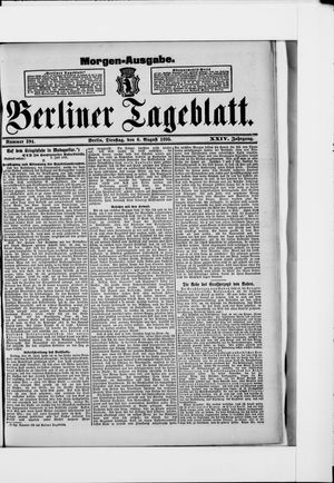 Berliner Tageblatt und Handels-Zeitung vom 06.08.1895
