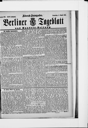 Berliner Tageblatt und Handels-Zeitung vom 08.08.1895