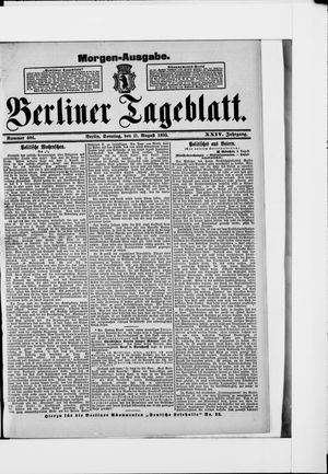Berliner Tageblatt und Handels-Zeitung vom 11.08.1895