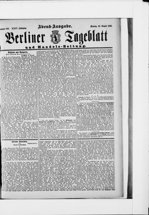 Berliner Tageblatt und Handels-Zeitung vom 12.08.1895
