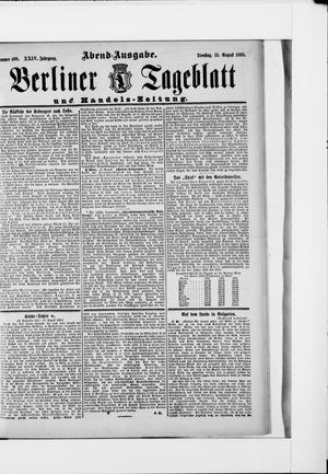 Berliner Tageblatt und Handels-Zeitung vom 13.08.1895
