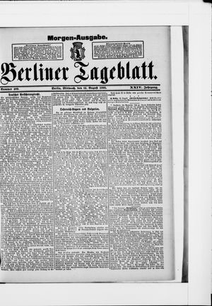 Berliner Tageblatt und Handels-Zeitung vom 14.08.1895
