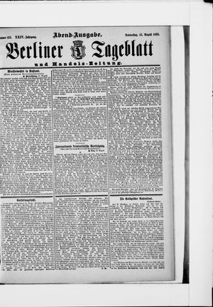 Berliner Tageblatt und Handels-Zeitung vom 15.08.1895