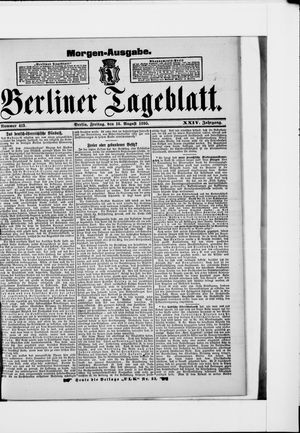 Berliner Tageblatt und Handels-Zeitung vom 16.08.1895