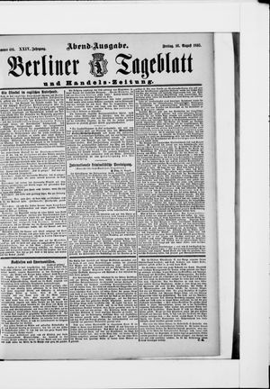 Berliner Tageblatt und Handels-Zeitung vom 16.08.1895