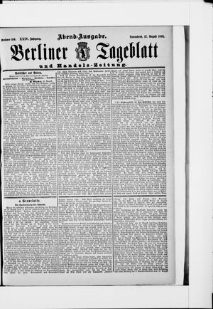 Berliner Tageblatt und Handels-Zeitung vom 17.08.1895