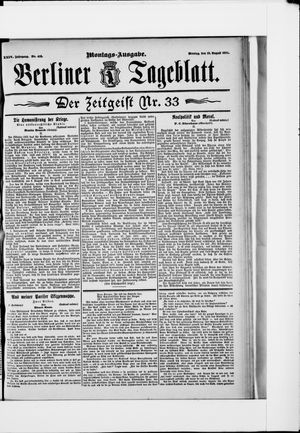 Berliner Tageblatt und Handels-Zeitung vom 19.08.1895