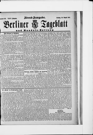 Berliner Tageblatt und Handels-Zeitung vom 20.08.1895