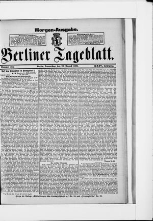 Berliner Tageblatt und Handels-Zeitung vom 22.08.1895