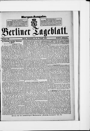 Berliner Tageblatt und Handels-Zeitung vom 24.08.1895