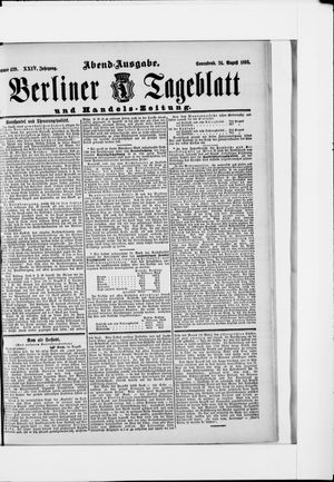 Berliner Tageblatt und Handels-Zeitung vom 24.08.1895