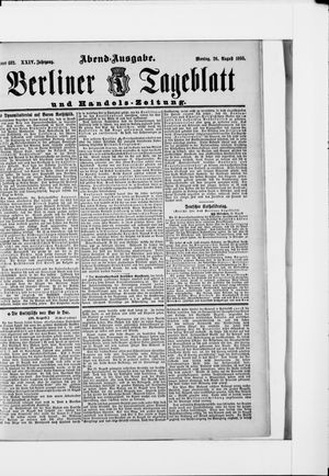 Berliner Tageblatt und Handels-Zeitung vom 26.08.1895