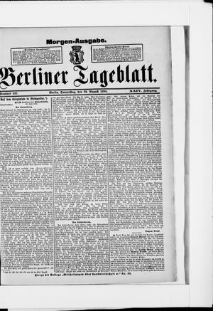 Berliner Tageblatt und Handels-Zeitung vom 29.08.1895