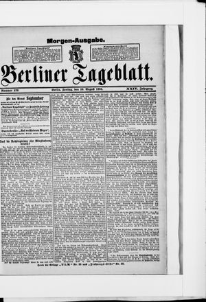 Berliner Tageblatt und Handels-Zeitung vom 30.08.1895