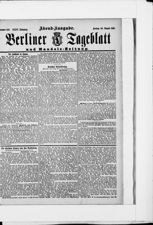Berliner Tageblatt und Handels-Zeitung vom 30.08.1895