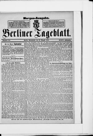Berliner Tageblatt und Handels-Zeitung vom 31.08.1895