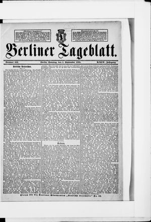 Berliner Tageblatt und Handels-Zeitung vom 01.09.1895
