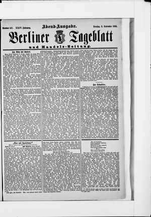 Berliner Tageblatt und Handels-Zeitung vom 03.09.1895