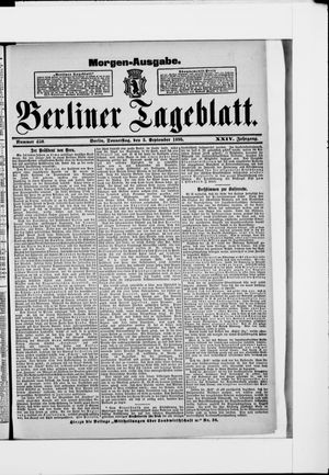 Berliner Tageblatt und Handels-Zeitung vom 05.09.1895
