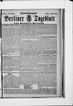 Berliner Tageblatt und Handels-Zeitung vom 09.09.1895
