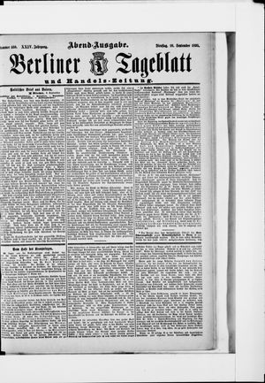 Berliner Tageblatt und Handels-Zeitung vom 10.09.1895