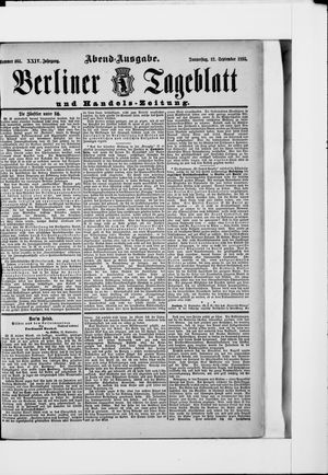 Berliner Tageblatt und Handels-Zeitung vom 12.09.1895