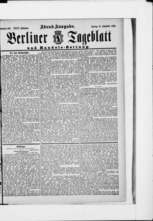 Berliner Tageblatt und Handels-Zeitung vom 13.09.1895