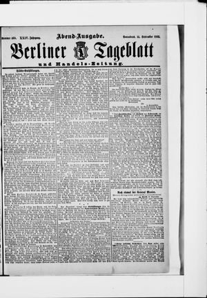 Berliner Tageblatt und Handels-Zeitung vom 14.09.1895